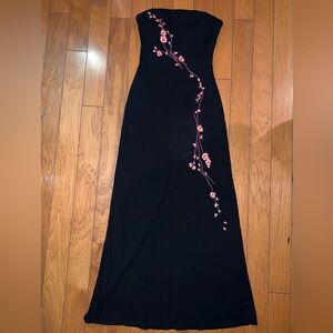 Black maxi evening gown size 2 petite